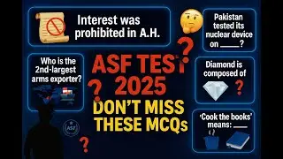 ASI ASF Written Test 2025 | Corporal ASF Written test 2025 -Mock Test 13