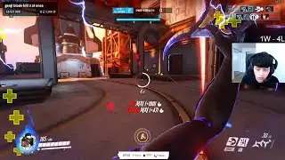 RASCAL NEW GENJI IS OP! GENJI META! [ OVERWATCH SEASON 22 TOP 500 ]
