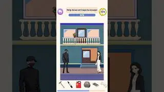 Tricky Story: Fun Brain Puzzles - Level 10 - Help Anna set traps to escape.