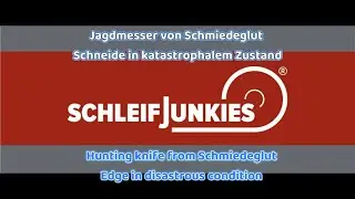 Jagdmesser von Schmiedeglut Schneide in katastrophalem Zustand