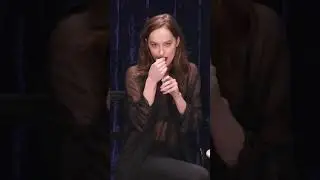 Dakota Johnson tries to fit money in her gap teeth #funny #dakotajohnson #popculture #funnymoments
