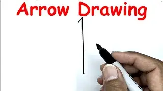 How To Draw Arrow And Bow With Number 1 | Drawing With Number