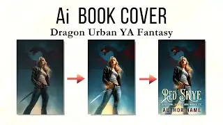 A i Book Cover Urban Fantasy Sword and Dragon Midjourney Affinity Photo 2