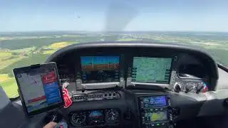 SR22: Approach and Landing EDML (Landshut) Runway 25