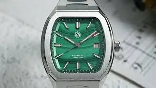 San Martin Tonneau Mineral Dial Casual Sports Watch SN0145-G Original Design.
