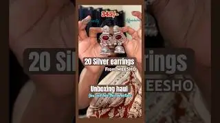 20 Silver Earrings from Meesho✨| Part 2 | Affordable Jewellery Haul #meesho #unboxingvideo