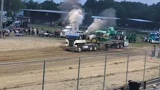 Kenworth Cabover And Dodge Big Horn Sled Pulling