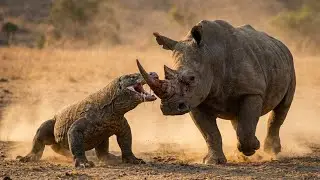 Komodo Dragon vs Rhino | Venom, Power & Survival Clash in the Wild
