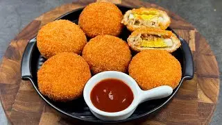 Crispy Chicken & Egg Bombs | Irresistible Snack Recipe | Stuffed Chicken Egg Balls | Corner Cooks