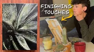 Paint a Succulent with Me! 🪴| Adding Finishing Touches to my Acrylic Painting