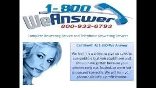 1-800 We Answer telephone answering services
