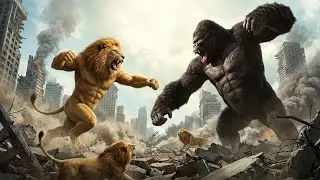 King Kong vs Lion Man Final Battle | Skull Island Fight Ends in the City
