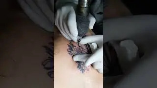 Flower and Butterfly Cover Up Tattoo On Female Shoulder #tattoo #shorts
