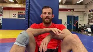 David Taylor back on the mat at Training Camp in Colorado Springs