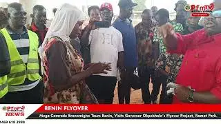 Mega Comrade Eranomigho Tours Benin, Visits Governor Okpebholo's Flyover Project at Ramat Park