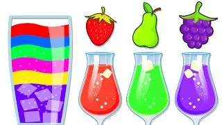 Learn Colors for Kids + Fruit Names in Juice Factory | Best learning Videos for Toddlers @kidscamp