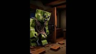 Zombie Breaks Door At Night 😱 | Minecraft Short #viral #asmr #minecraft