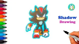 How to draw Shadow the Hedgehog 🖤 Shadow the Hedgehog drawing easy step by step