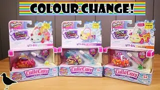 Shopkins Series 3 Cutie Cars Color Change Cuties Toy Unboxing | Birdew Reviews
