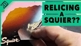 RELICING a Shell Pink over Sunburst SQUIER | P-Bass refin PART 6 | Guitar Tweakz
