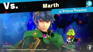 Super Smash Bros Ultimate World of Light: Marth vs Prince Peasley