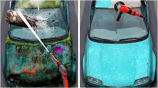 Car Cleaning & Repair in Car Makeover Game!