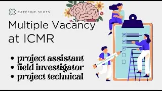 Multiple Vacany at ICMR I Psychological Jobs
