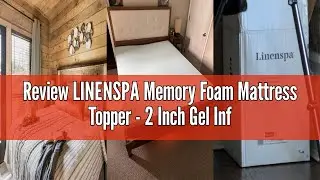 Review LINENSPA Memory Foam Mattress Topper - 2 Inch Gel Infused Memory Foam - Plush Feel - Cooling