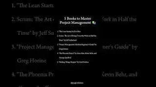 5 Books to Master Project Management