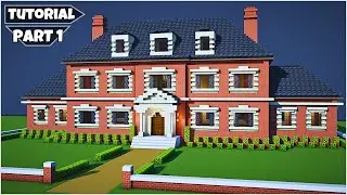 Minecraft: How to Build a Mansion | Modern Brick House Tutorial Part.1