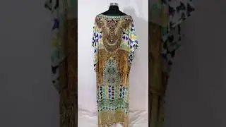 Party Wear Round Neck Maxi Long trivial Silk Kaftan Love to drape in for Party lovers