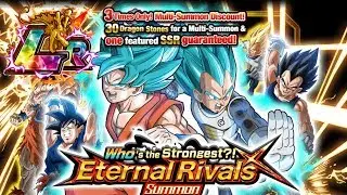 1350 STONES! LR PULLS?! GOKU & VEGETA ETERNAL RIVALS BANNER SUMMONS [GLOBAL] DBZ Dokkan Battle