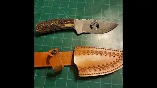 stag horn hunting knife, best camping knife, knife with stag horn handle, hunting knife.