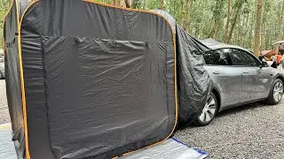 特斯拉 TESLA 車宿 車尾帳 首露 露營 沿山森林秘境 MODEL Y  Camping!