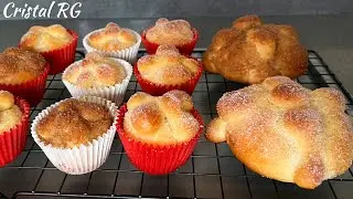Cupcake y tradicional pan de muerto