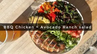 BBQ CHICKEN SALAD WITH AVOCADO RANCH