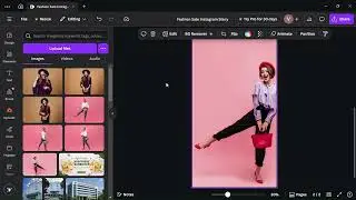 Fashion Sale Instagram Story Design | Canva Poster Editing for Social Media 💥