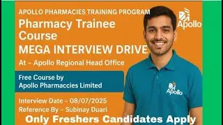 📢 Apollo Pharmacy Trainee Program &ndash; HS/Graduate Freshers দের জন্য| Free Training + Job Placement