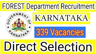 forest department recruitment 2020 ||  coorg || karnataka