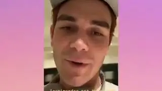 KJ Apa with Camila Mendes magazine on hotel room| Riverdale| Instagram Story | 2019