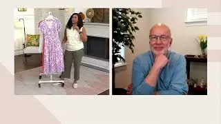 Denim & Co. Canyon Retreat Mesh Raglan Flutter Sleeve Midi Dress on QVC