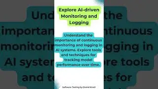 Explore AI-driven Monitoring and Logging #softwaretesting #aiintesting