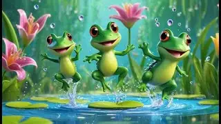 Five Little Tadpoles Learning to Swim | Nursery Rhymes for Kids & Baby Songs