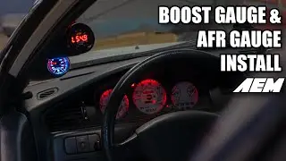 Установка широкополосного датчика AFR и наддува AEM UEGO (Turbo Honda Civic | Hondata S300v3)
