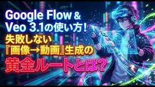 Google Flow & Veo 3.1の使い方！失敗しない「画像&rarr;動画」生成の黄金ルートとは？