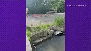 Failing water pipe causes sinkhole in garden City