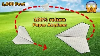Comes Back Paper Airplane | #boomrang #paperart #paperairplane #comesbackplane #boomerangplane #diy 
