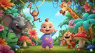 🎵 Jungle Animals Hide & Seek Adventure | kids nursery rhymes | Baby Song, Fun Animal Game 🌴🐾