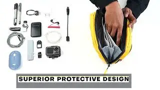 Сумка-органайзер Destinio Gadget Organizer Tech Pouch: стильное решение для борьбы с технологическим хаосом в сине-желтом цвете!