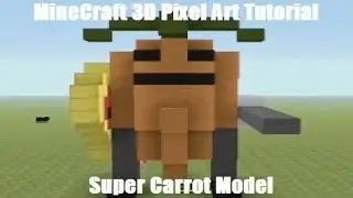 MineCraft 3D Pixel Art Tutorial - Super Carrot Model